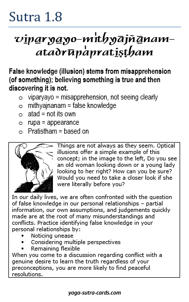 Sutra 1-8 card